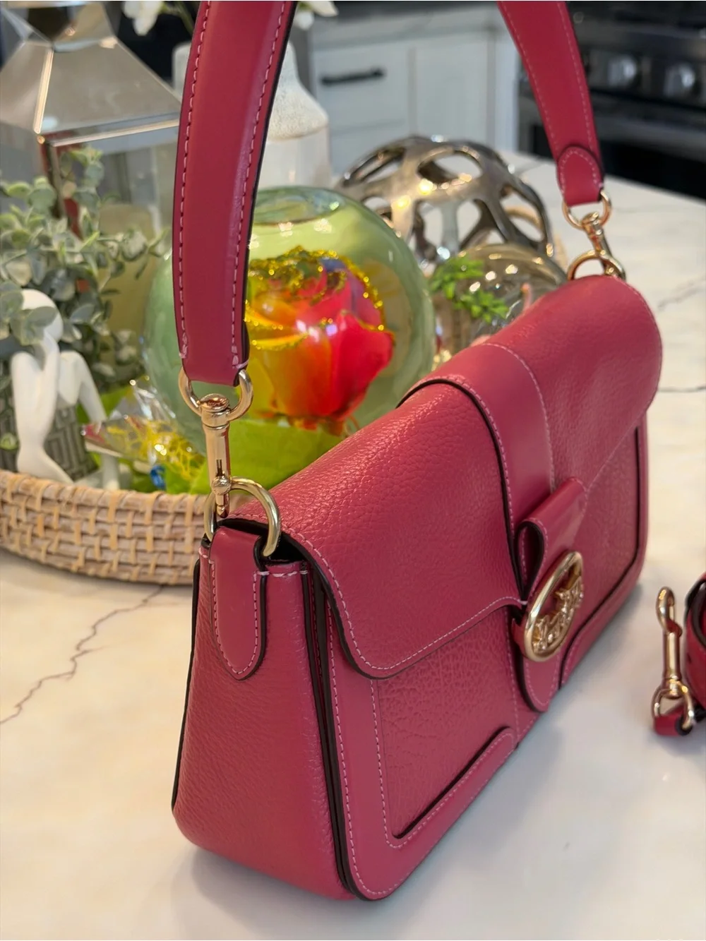 ❤️ Beautiful Red Coach Leather Bag ❤️